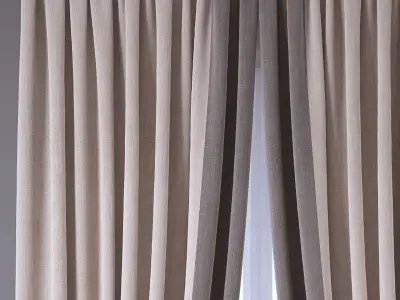 Set 100 Curtains 3D model