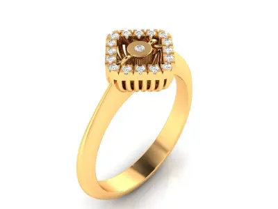 Ring M174 The luxury female ring with gems wedding 3D print model