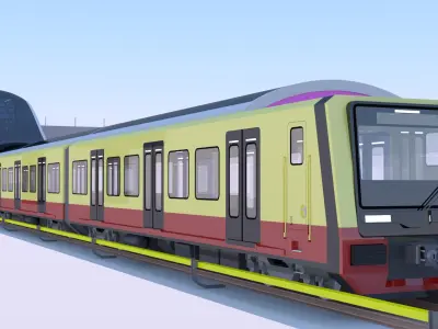 Berlin S-bahn station III 3D model