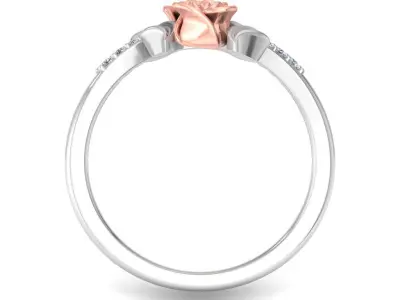 Diamond Rose Ring RG13 3D print model