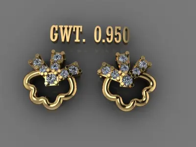 EARING STUDS  3D model 2
