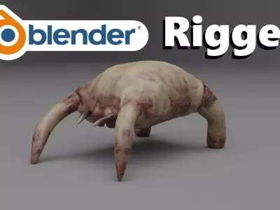 Half-Life Head Crab Free low-poly 3D model