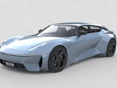 Generic Futuristic Performance Wagon EV 3D model