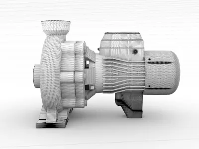 Centrifugal water pump 3D model