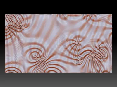 Flow 6373 wavy 3D relief for CNC milling 3D print model