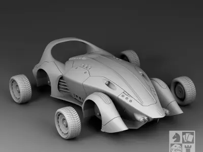 Futuristic Car - Shark 3D print model