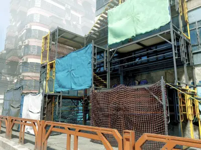 Scaffolding building in game Low-poly 3D model