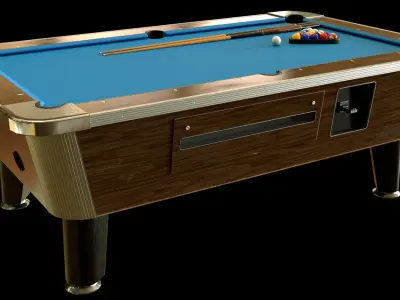 Pool Table Low-poly 3D model