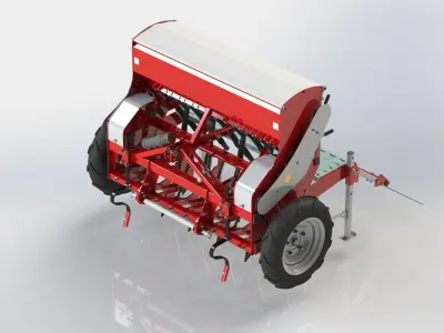 WG 1024 - Mounted mechanical seed drill 3D model