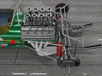 Lotus 49 F1 car 3D model