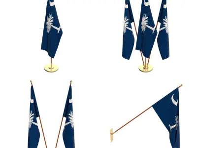 South Carolina Flag Pack 3D model