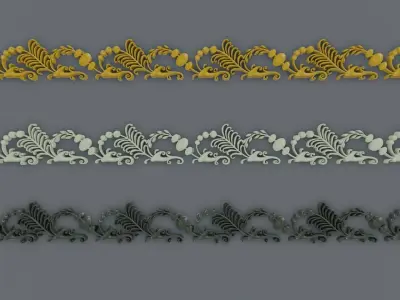 ornament baroque V6 3D model