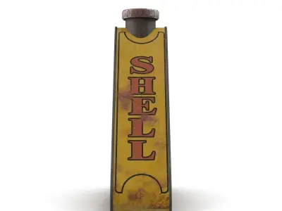 Vintage canister Low-poly 3D model