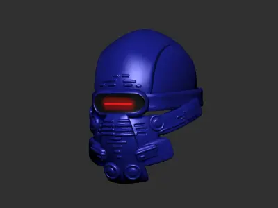 helmet high poly sculpt 3d printable ver 7 3D model 3D model