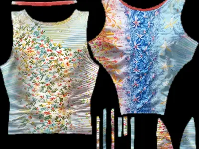 Male Summer Shirt PBR 4K Low-poly 3D model