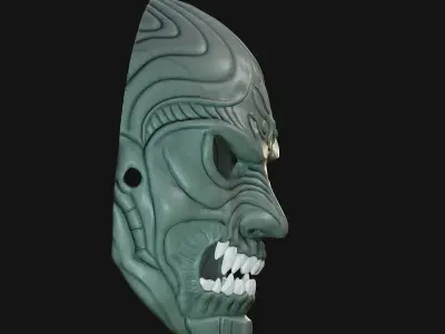 Oni Mask 14 Demon Full Face 3D print model