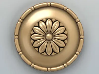 Round Rosettes collection 01 3D model