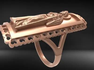 Saint Jude Signet Ring anillo san judas 3D print model