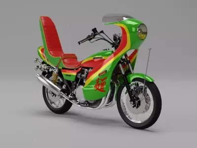Kz1000a Bosozoku Style 3D model