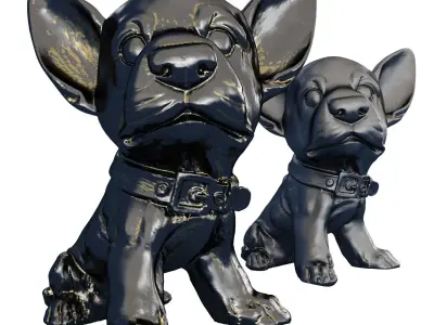 Dog figurine 3D model