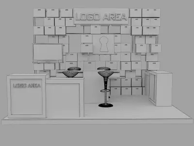 Booth Exhibition Stand a 29 3D model