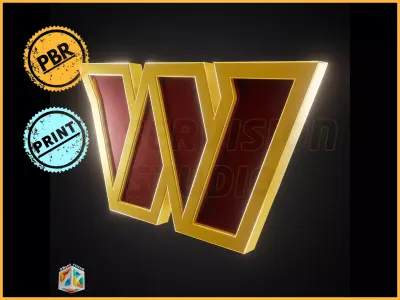 Washington Commanders logo - Cinematic - 3D print 3D model