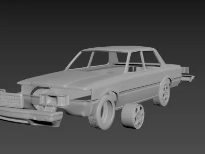 Toyota Crown S110 Super Saloon 1982 Body For Print 3D print model