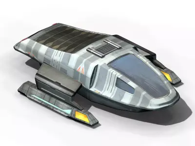 Space-transportation warehouse 01 3D model