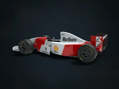 F1 McLaren Mp4-8 Low-poly 3D model