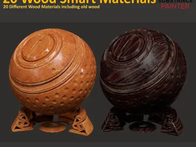 20 Wood Smart Materials - Vol1   Texture