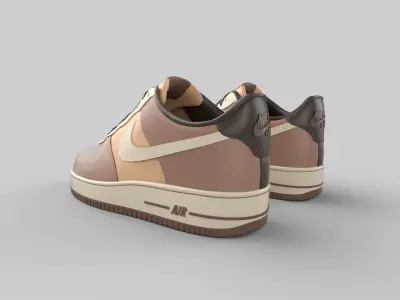 NIKE air force brown 3D model