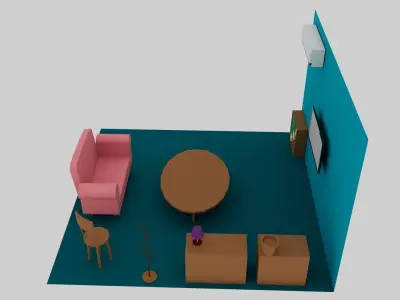 Low Poly House Essentials Bundle - Game Ready Free low-poly 3D model