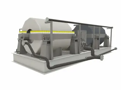 Ethylene Compressor Low-poly 3D model