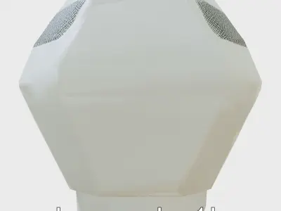 Hexagon Neon Voice Assistant Speaker Low-poly 3D model