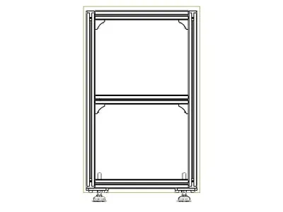 Aluminium Profile Framework WL45 3D model