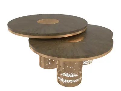 Round alem luxury handmade coffee table deniz tunc design 3D model