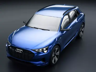 Audi E-Tron Low-poly 3D model