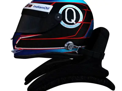 Heidfeld helmet 2017 2018 Low-poly 3D model