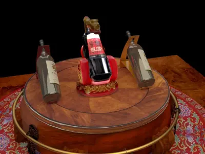 Chinese wine bottle holder  3D model