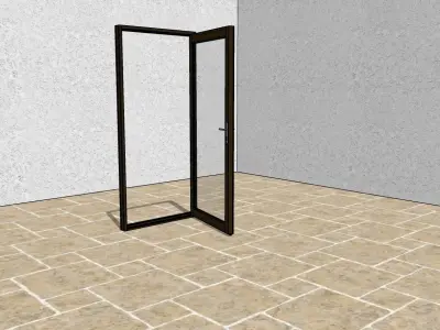 SINGLE ALUMINUM DOOR 90cm 3D model