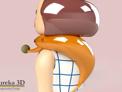 Little girl flowerpot 3D print model