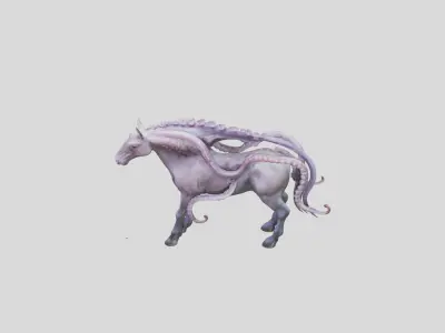 Octopus Horse Hybrid 3D Model Low-poly 3D model