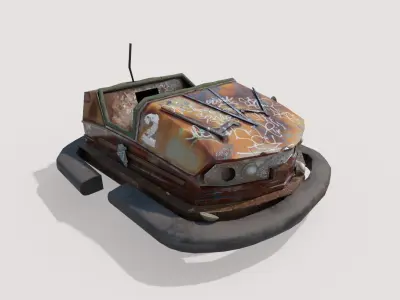 Abandoned Pripyat Bumper Car-Dodgem Car 4 3D model