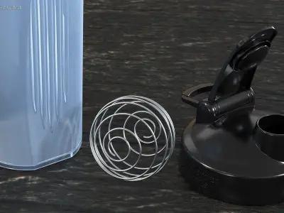 BlenderBottle Classic Bottle with Protein White 3D model