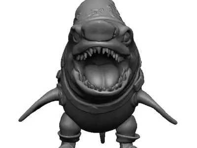 shark pendant 3D print model