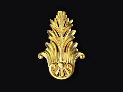 Central decor ornament for furniture 3D model 127