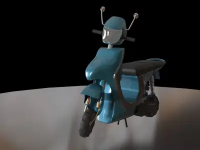 Cartoon Scooter  Low-poly 3D model