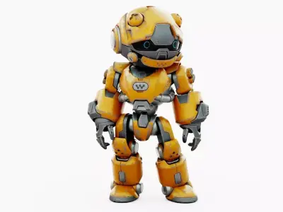 ROBO ZERO-E Rigged for Unreal Engine - Unity - MIXAMO 3D model