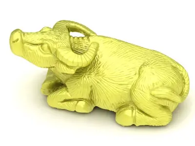 Alligator Lucky Sculpture 3D Model  3960 3D print model