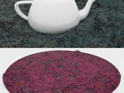 Round Rug Set 15 3D model